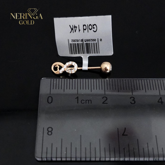 Rose gold navel piercing #66084
