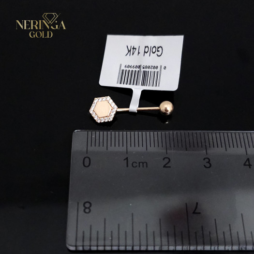 Rose gold navel piercing #66036