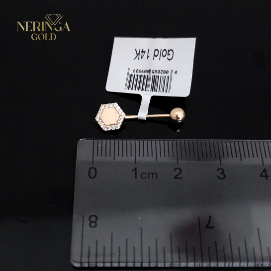 Rose gold navel piercing #66032