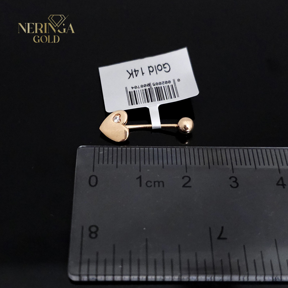 Rose gold navel piercing #66097