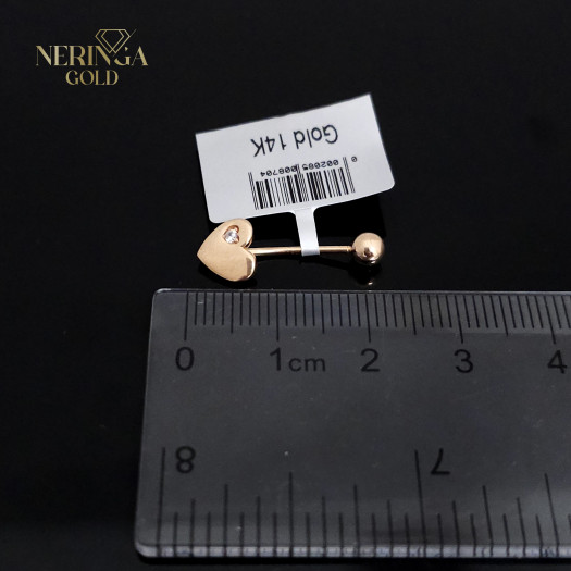 Rose gold navel piercing #66097