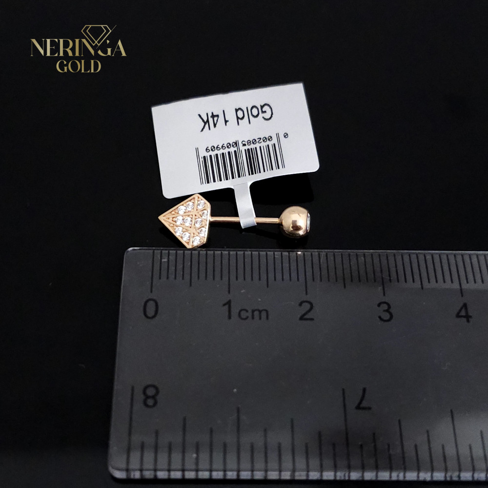 Rose gold navel piercing #66068