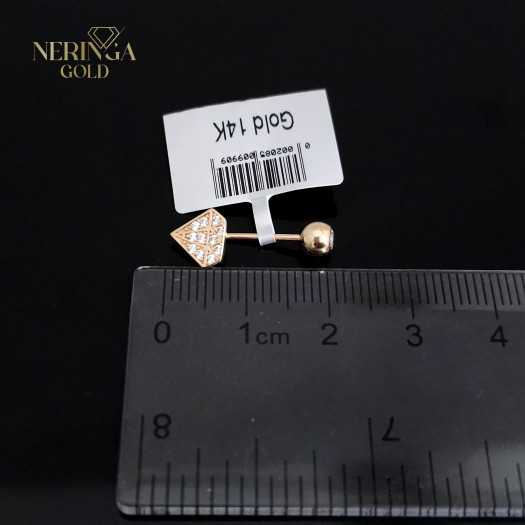 Rose gold navel piercing #66068