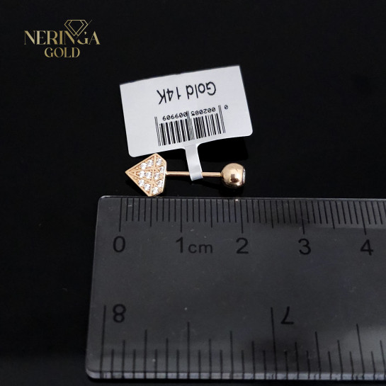 Rose gold navel piercing #66066