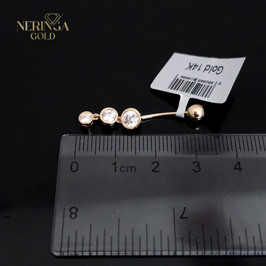 Rose gold navel piercing #66139