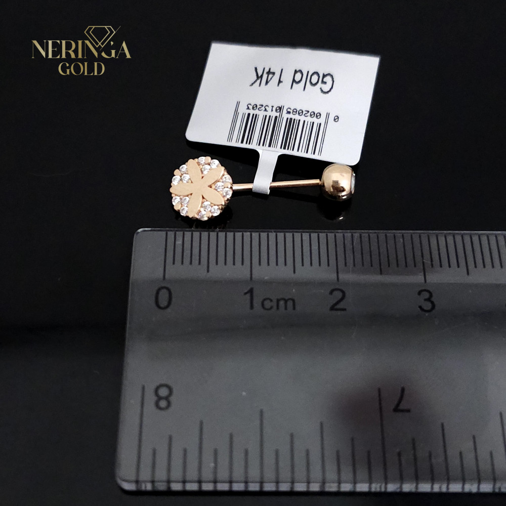 Rose gold navel piercing #66142