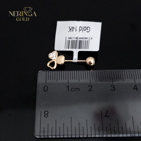 Rose gold navel piercing #66079