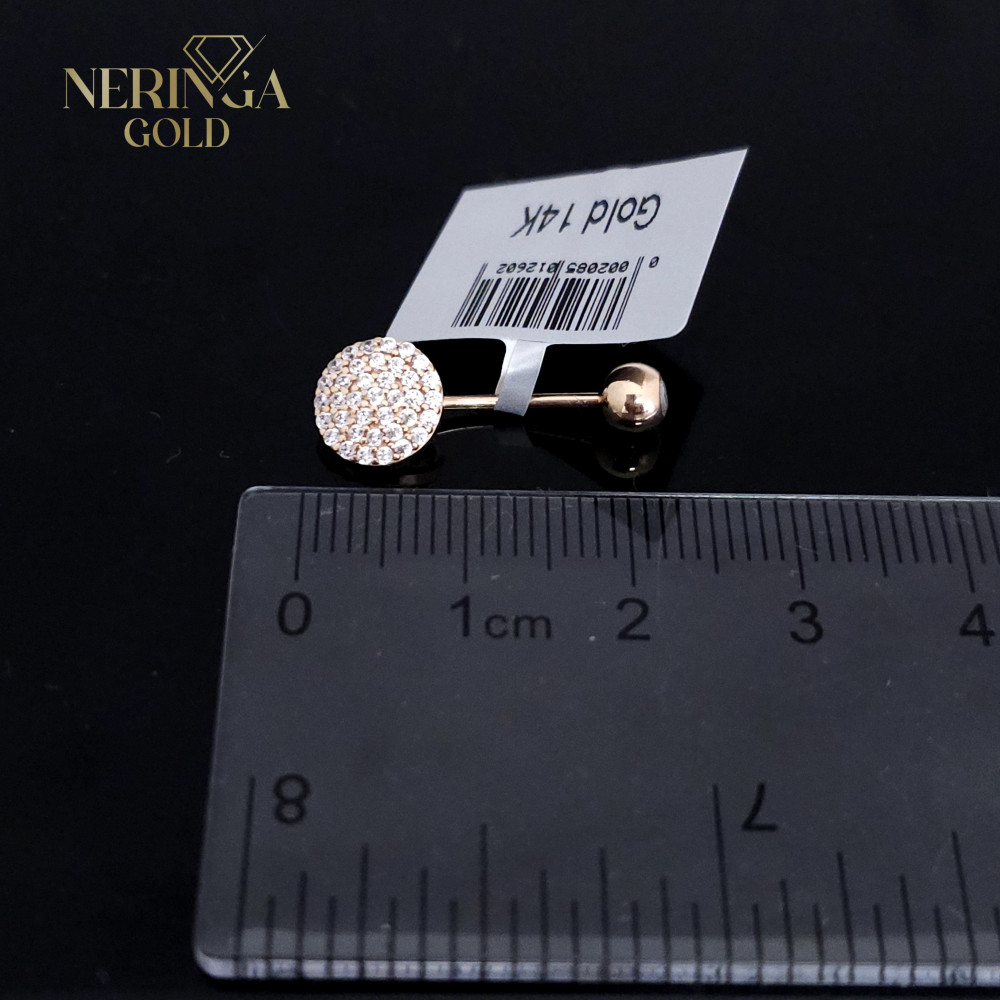 Rose gold navel piercing #66043