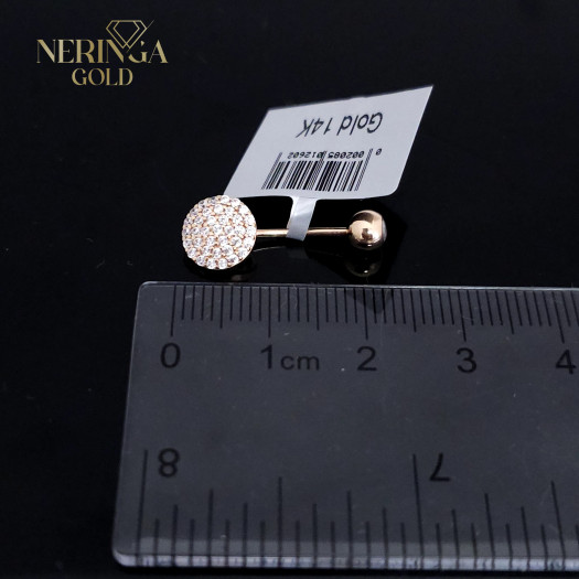 Rose gold navel piercing #66043