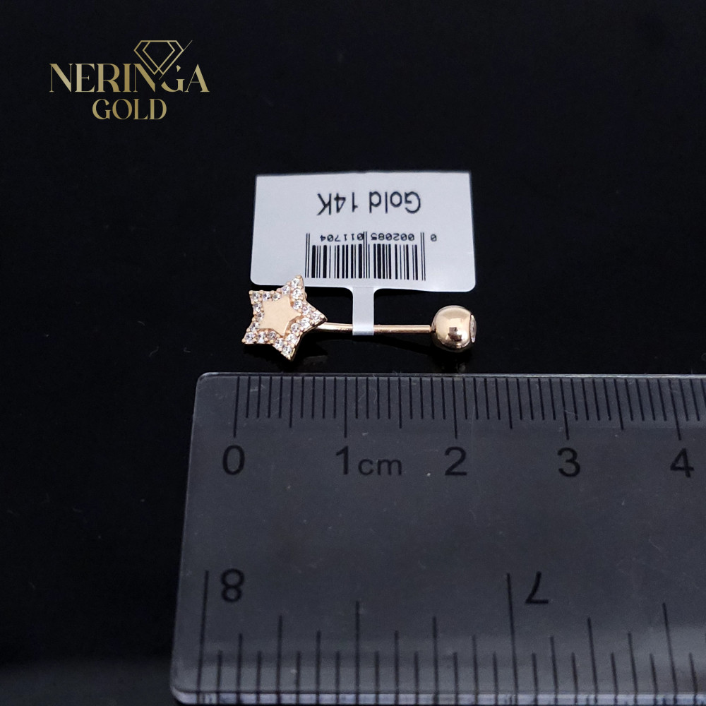 Rose gold navel piercing #66122