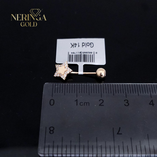 Rose gold navel piercing #66123