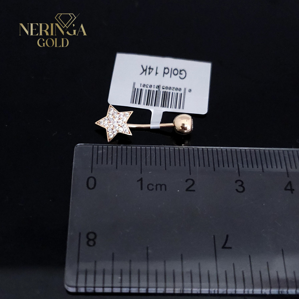 Rose gold navel piercing #66090