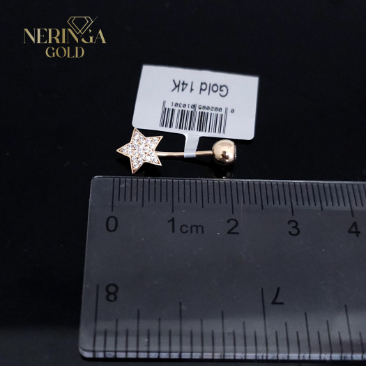 Rose gold navel piercing #66090