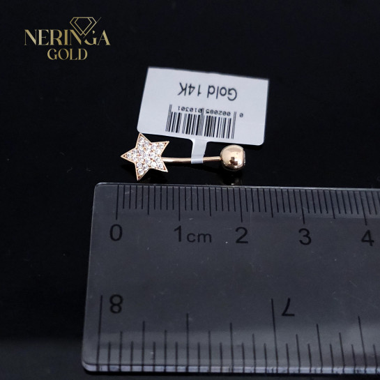 Rose gold navel piercing #66089