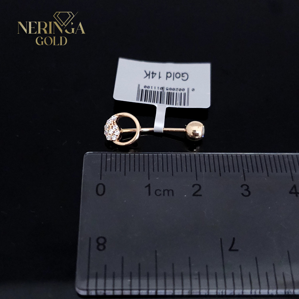 Rose gold navel piercing #66018