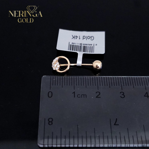 Rose gold navel piercing #66018