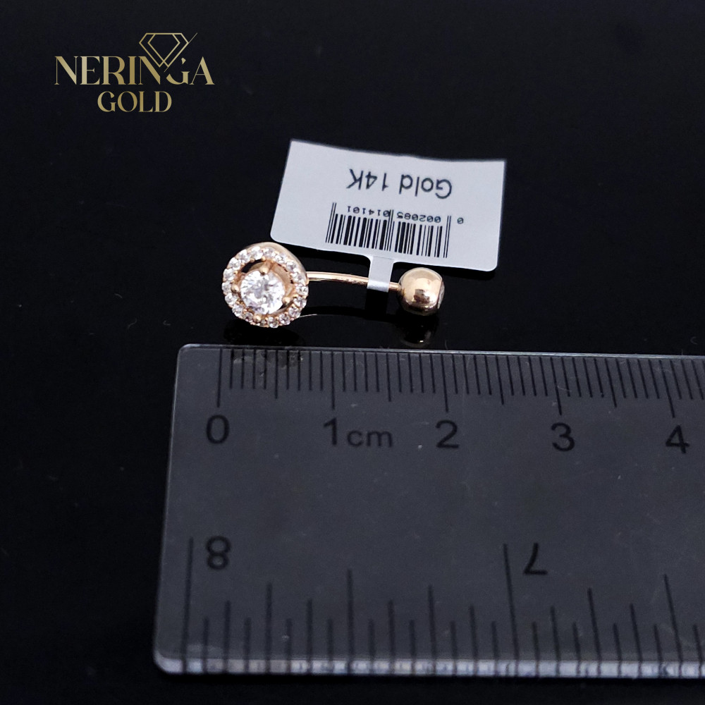 Rose gold navel piercing #66093