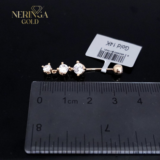 Rose gold navel piercing #66074