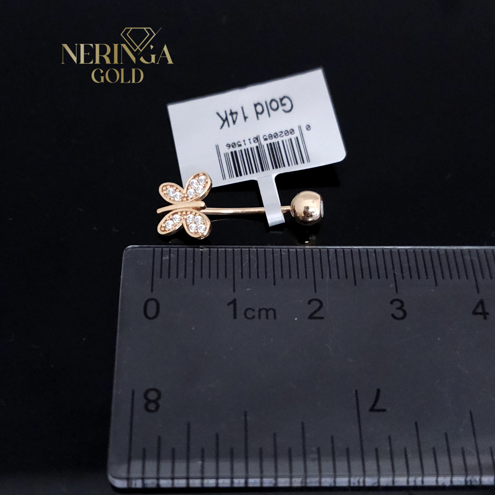 Rose gold navel piercing #66134