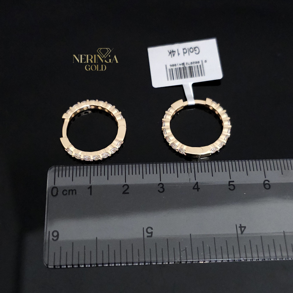 Rose gold hoop earrings #66174