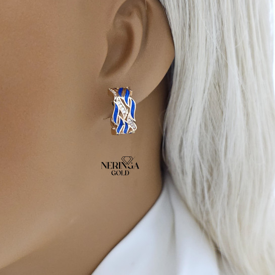 Rose gold hoop earrings #66187