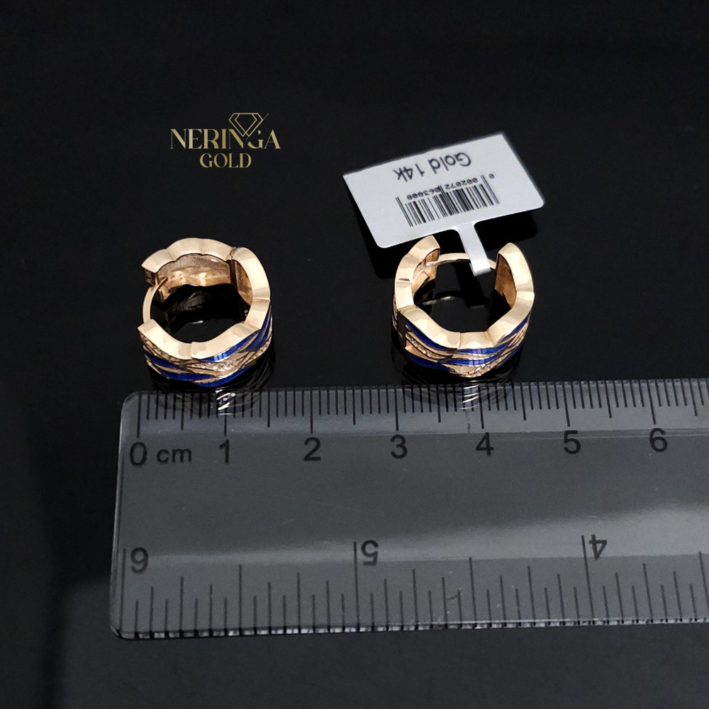 Rose gold hoop earrings #66187