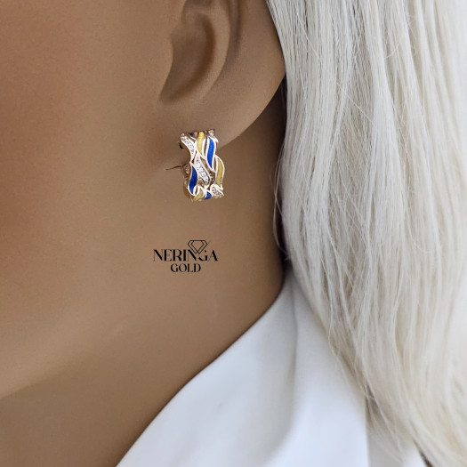 Rose gold hoop earrings #66188