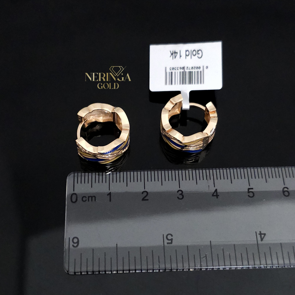 Rose gold hoop earrings #66188