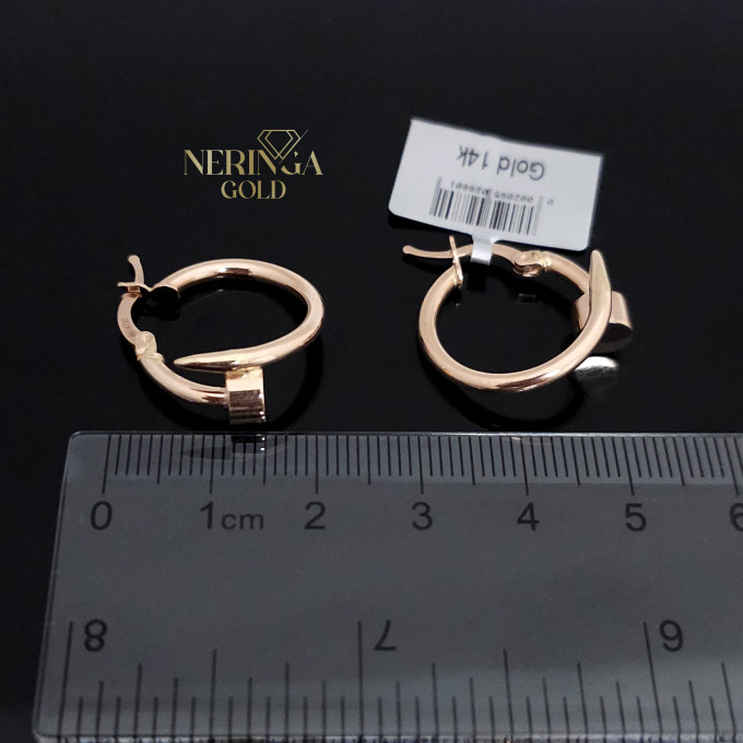Rose gold hoop earrings #66185 Rose gold hoop earrings #66185