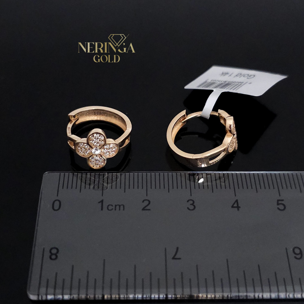 Rose gold hoop earrings #66172