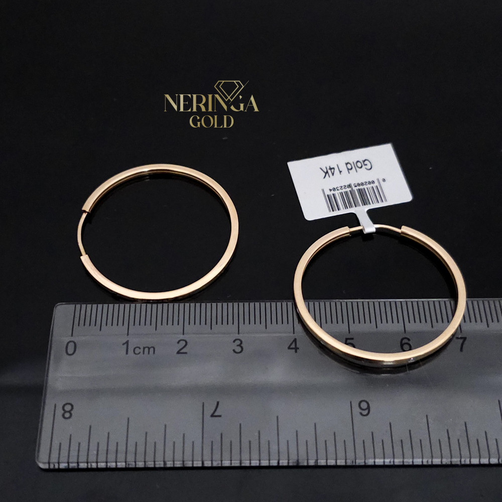 Rose gold hoop earrings #66165