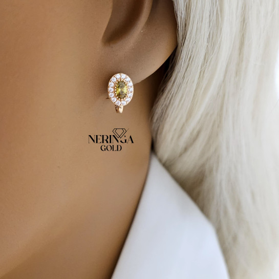 Rose gold children earrings #66258