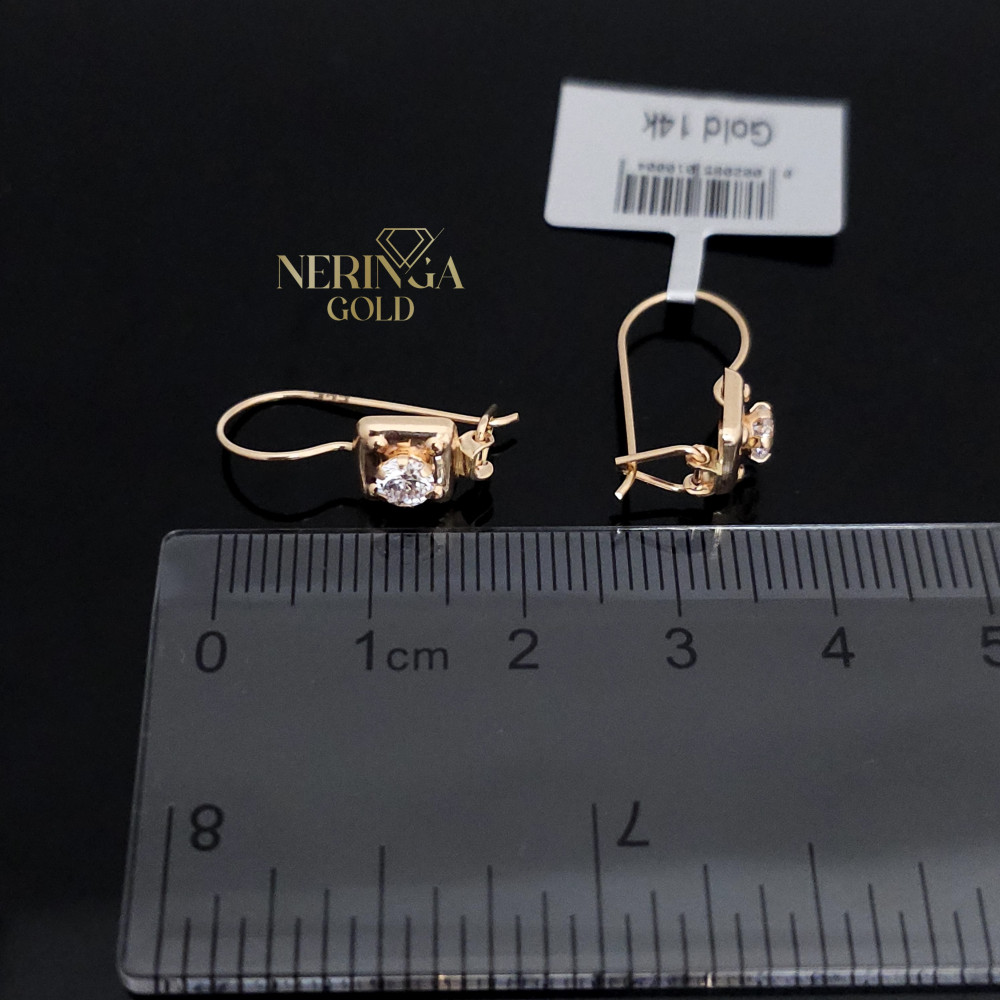 Rose gold children earrings #66294