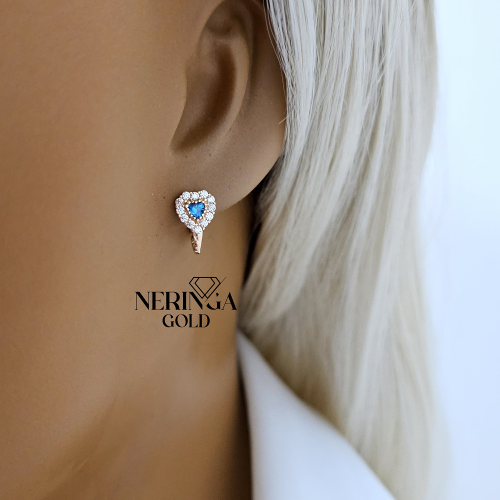 Rose gold children earrings #66255