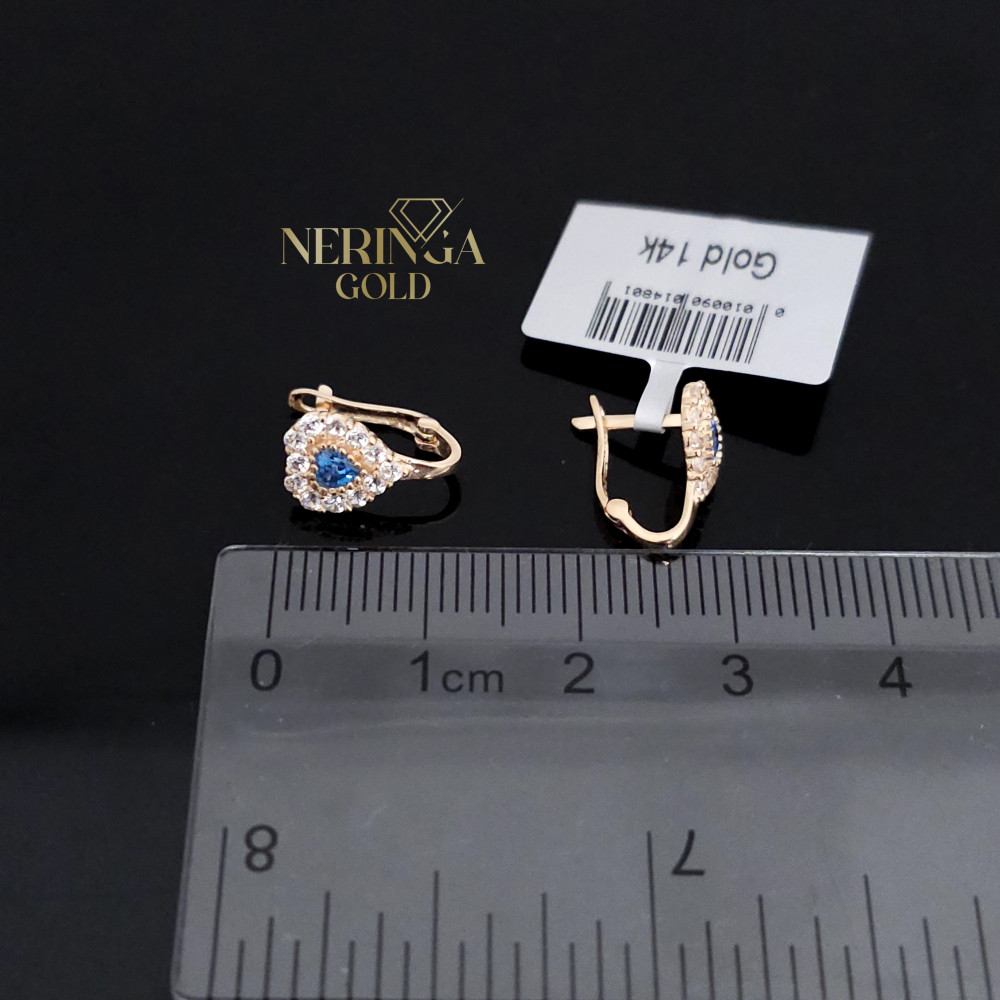 Rose gold children earrings #66255