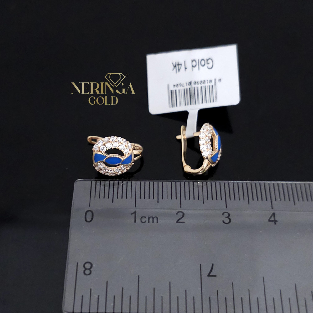 Rose gold children earrings #66262