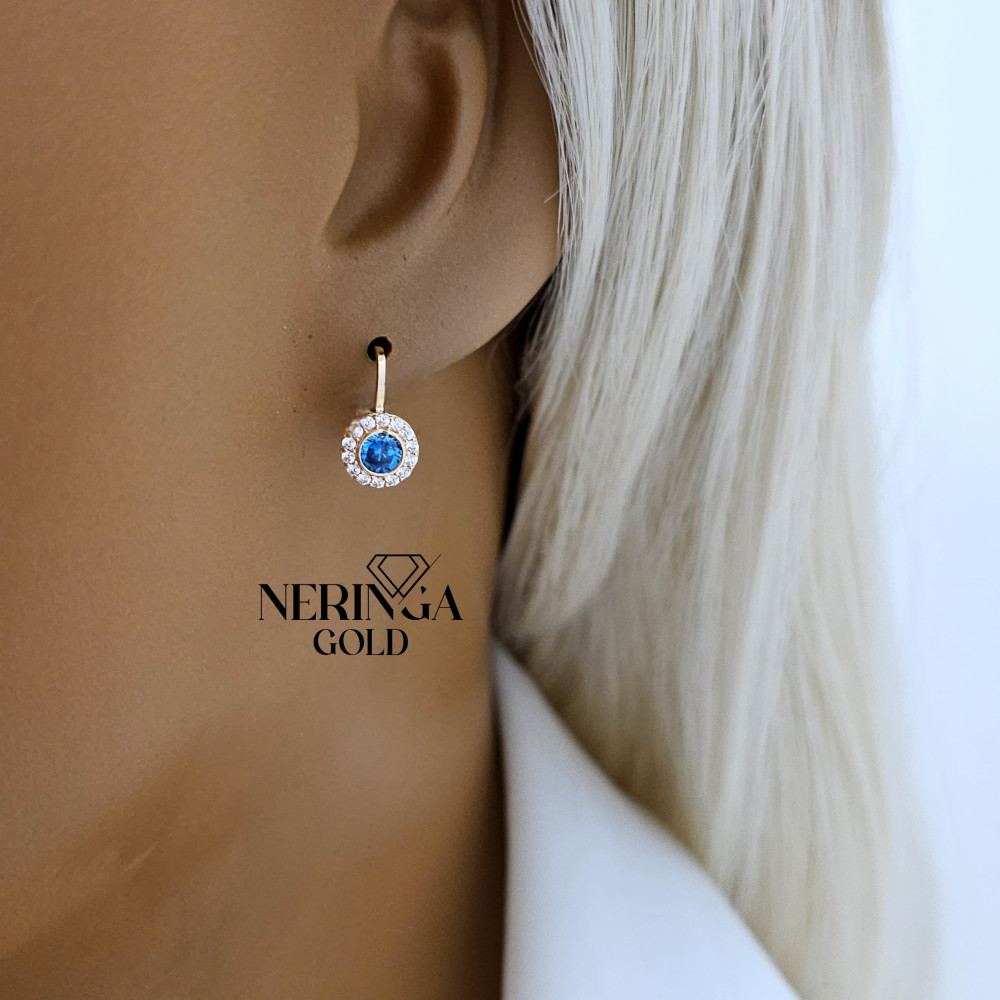 Rose gold children earrings #66282