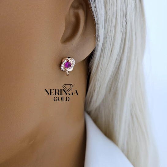 Rose gold children earrings #66261