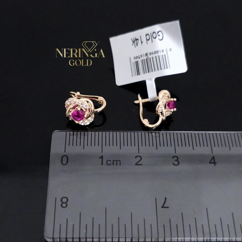 Rose gold children earrings #66261