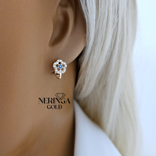 Rose gold children earrings #66289