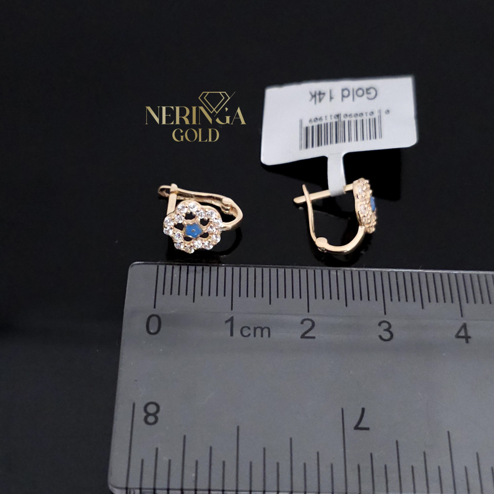 Rose gold children earrings #66289