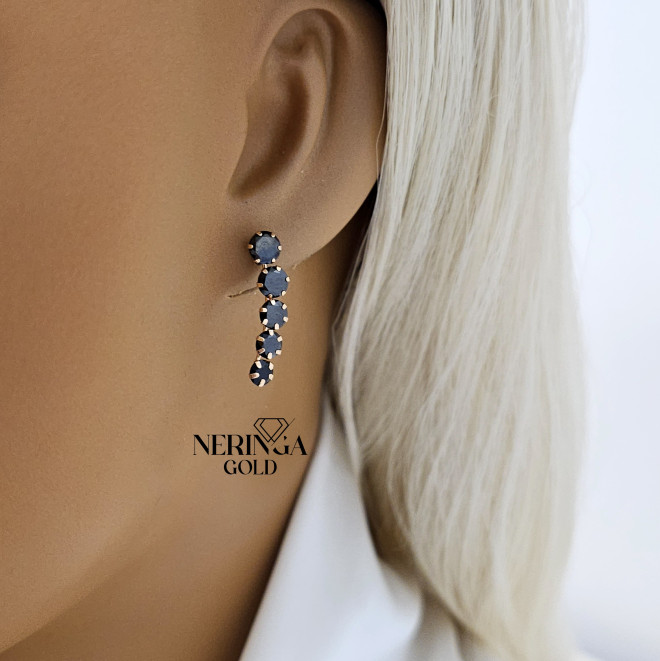 Rose gold stud earrings #66326