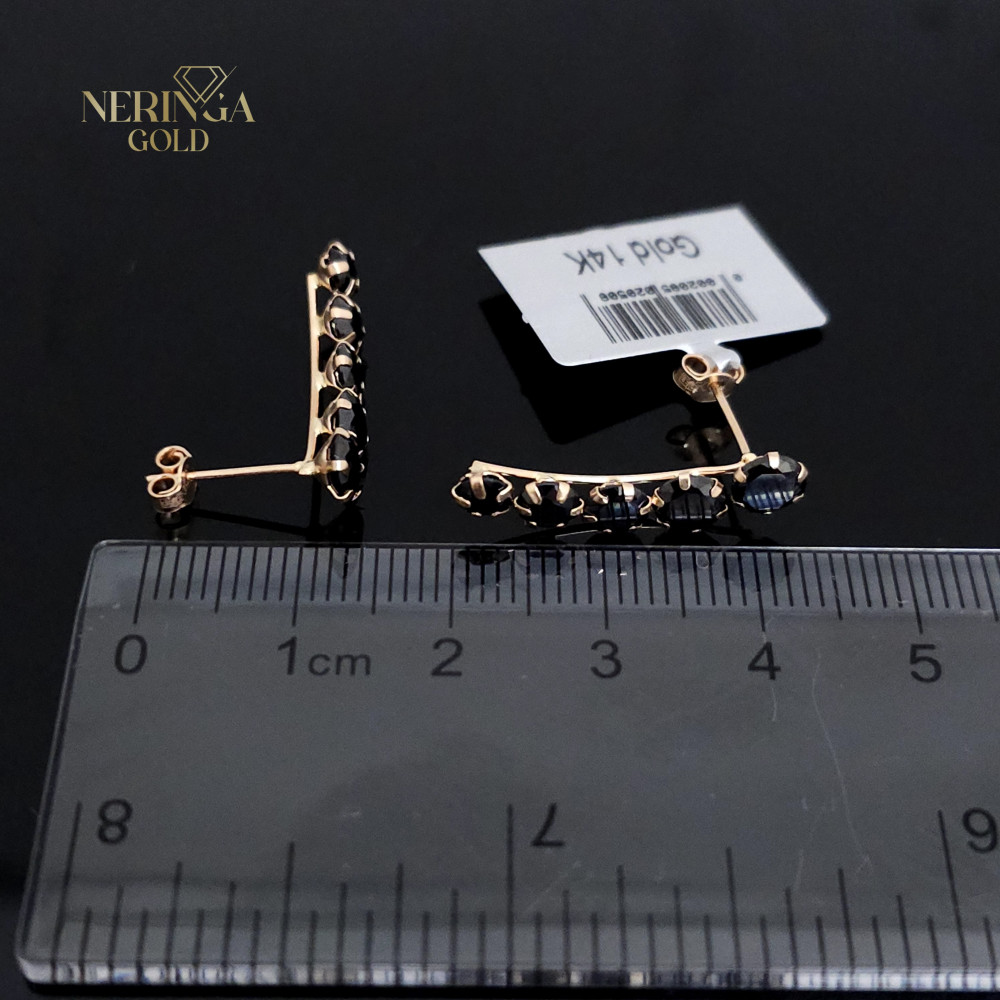 Rose gold stud earrings #66327