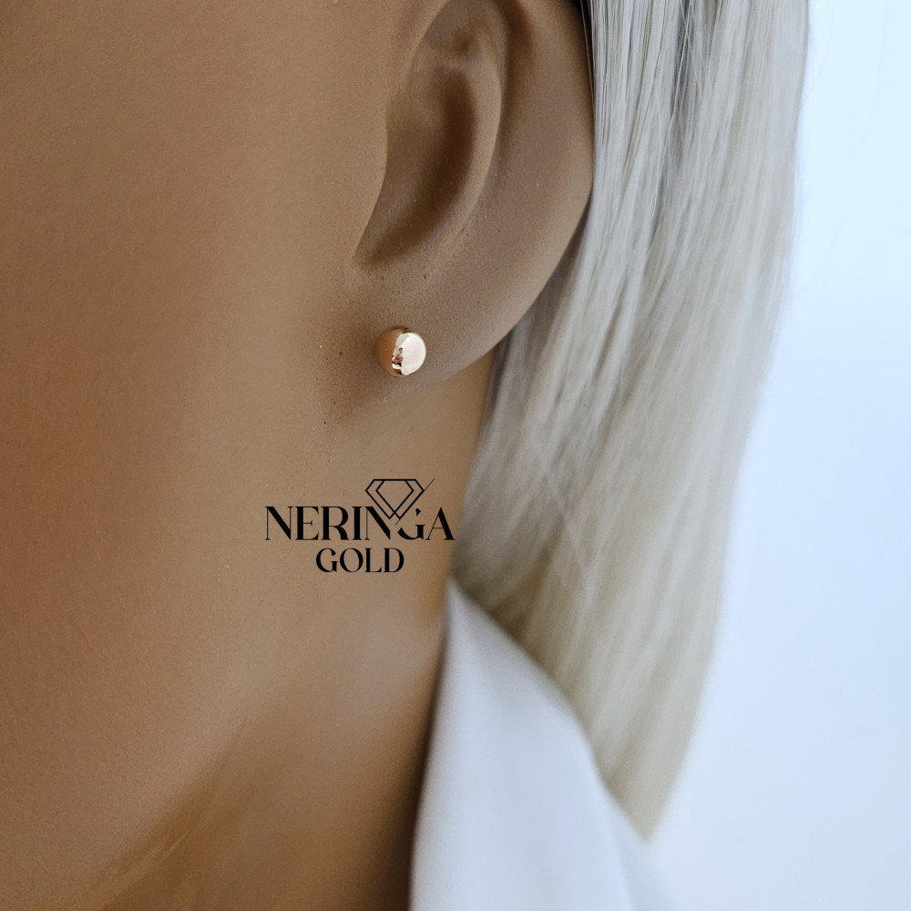 Rose gold stud earrings #66309