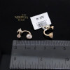 White rose gold stud earrings #66350