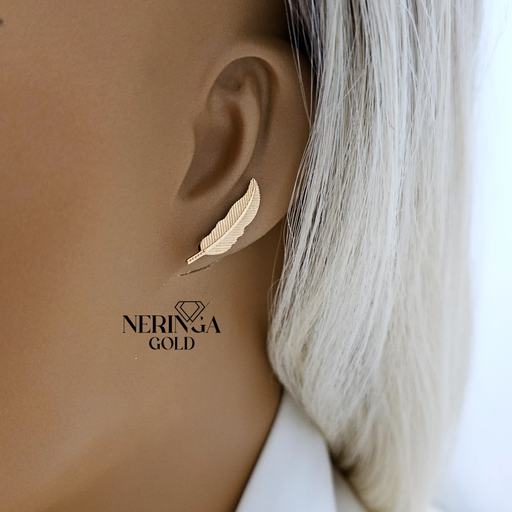 Rose gold earring #66250