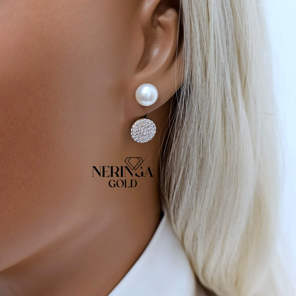 Rose gold earring #66203