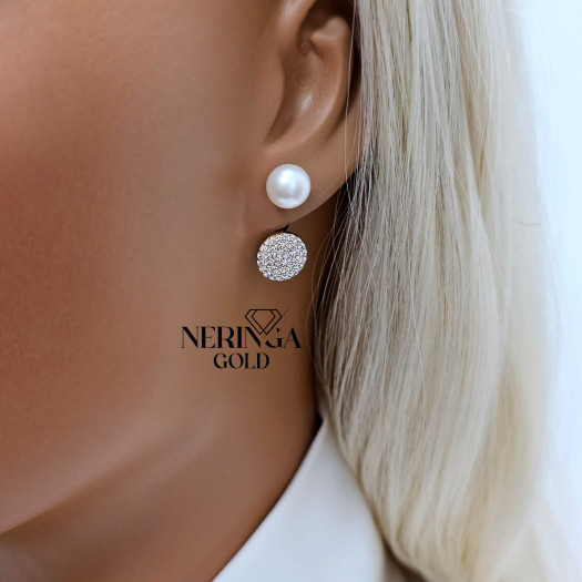 Rose gold earring #66203