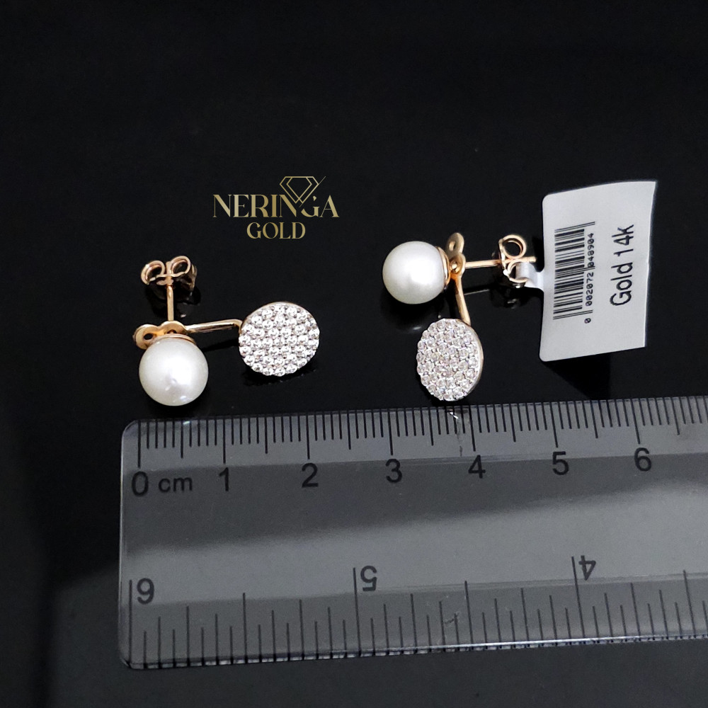Rose gold earring #66203