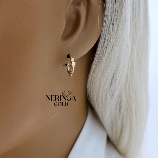 Rose gold earring #66246